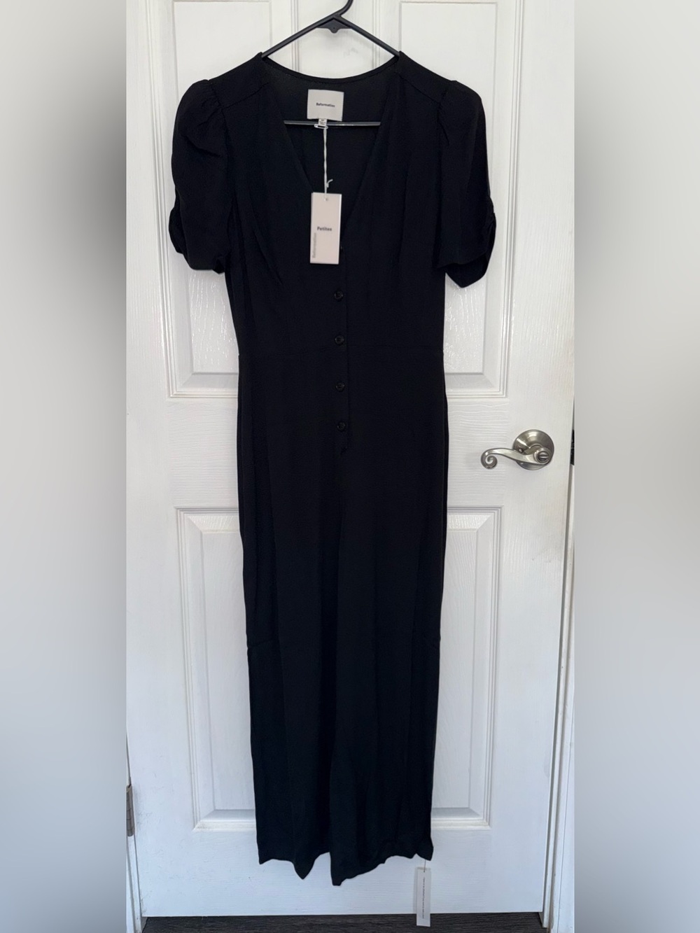 Reformation France Jumpsuit- Black 6P - NWT